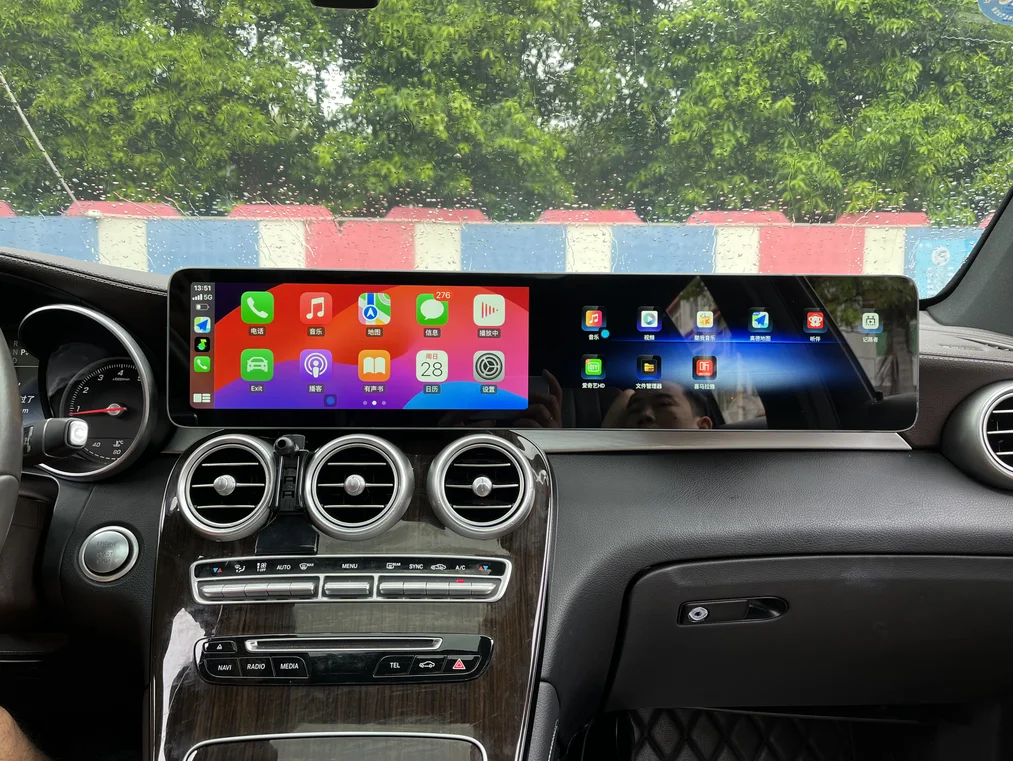 Автомобильное радио для Mercedes Benz C Class GLC 2015-2024 Мультимедийный видеоплеер Стерео