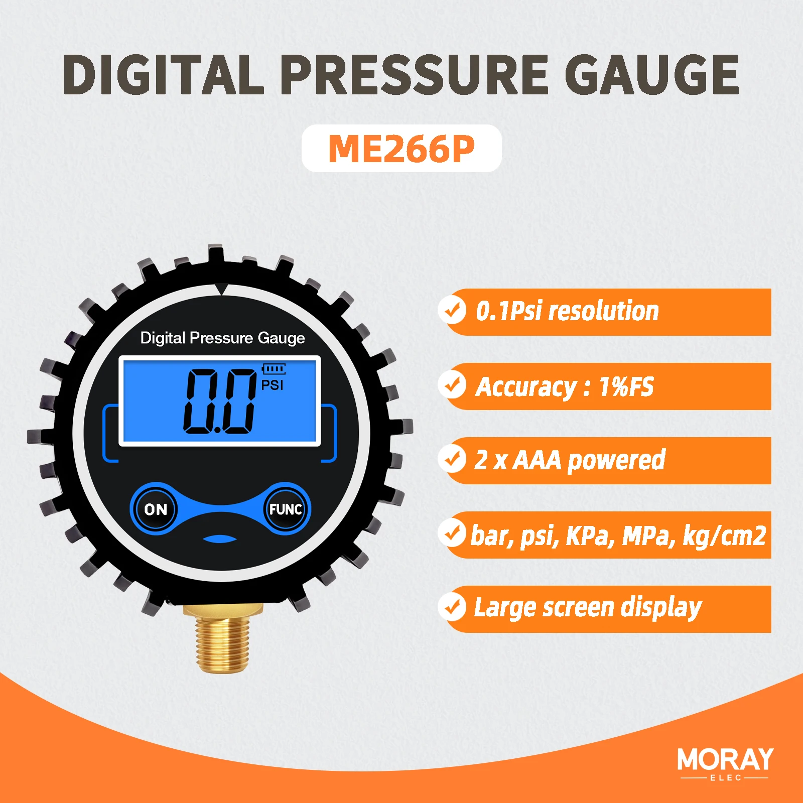 

Morayelec ME266P Цифровой манометр для шин