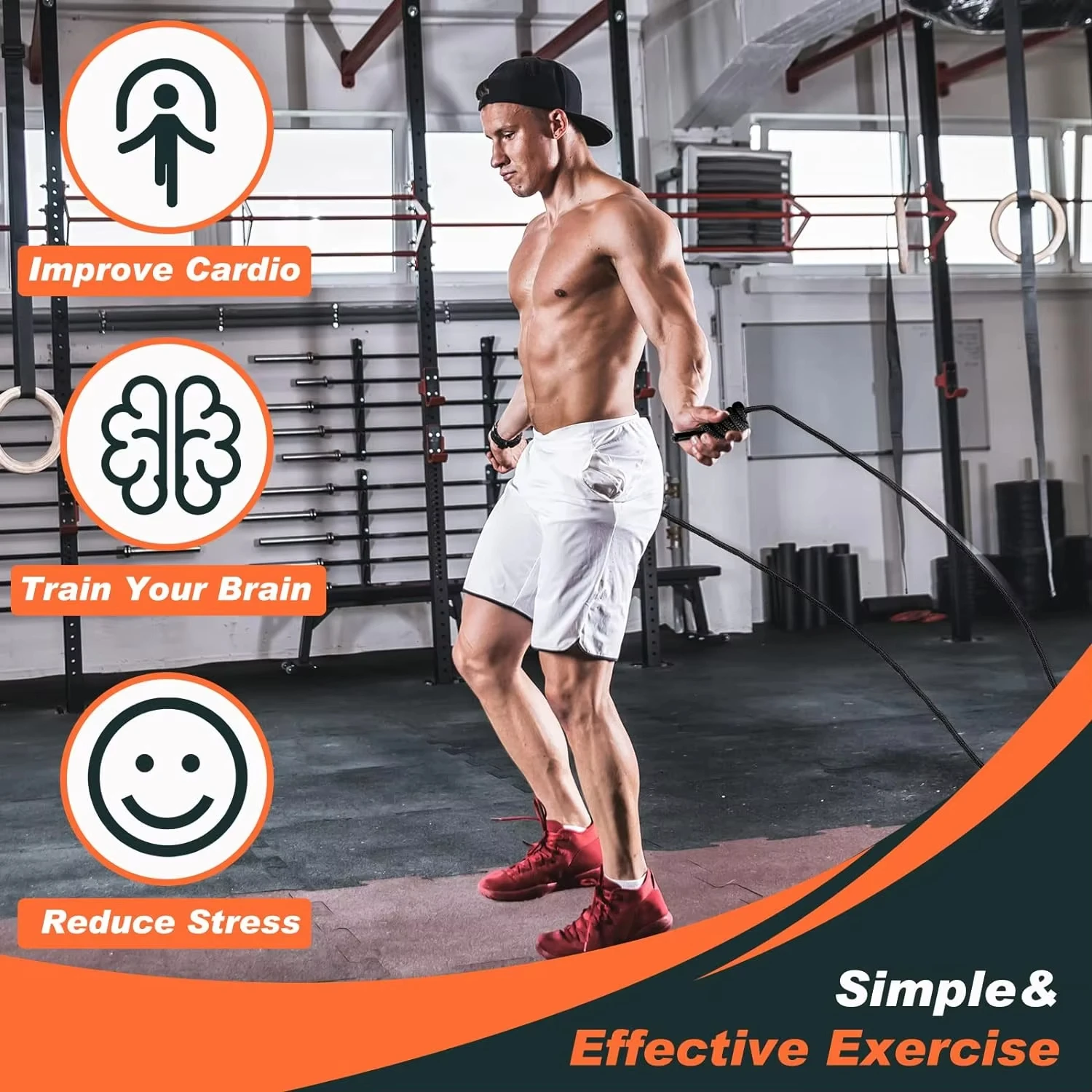 Веревка для упражнений Flow веревка фитнеса с двойной оплеткой регулируемая длина