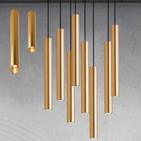 nordic pendant lamp long tube light kitchen island dining room lights 5w 7w 12w home decor cylinder pipe hanging ceiling lights