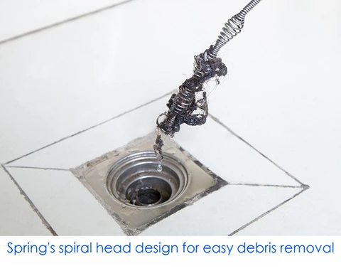 5 м черные регулируемые ручные трубы, ручка земснаряда, гибкая выдвижная пружинная стальная проволока, инструмент для чистки раковины для туалета, кухни, ванной комнаты