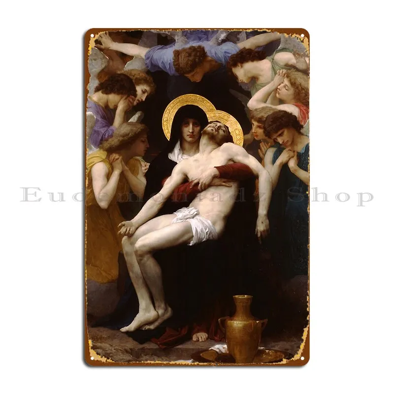 Pieta William Adolphe Bouguereau металлическая табличка постер винтажная настенная пещера