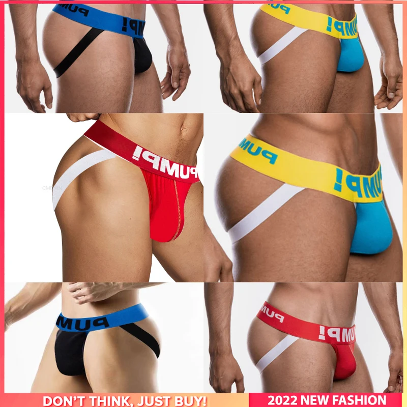 

6Pcs Low Waist Gay Sexy Men Underwear Jockstrap Panties Fashion Cotton Stringi Men's Thong And G String Man Underpants Bikini