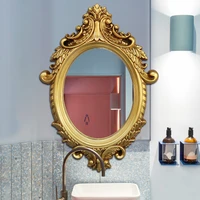 round makeup decorative wall mirrors with light hanging shower mirror bathroom decor vintage style spiegel home decoration