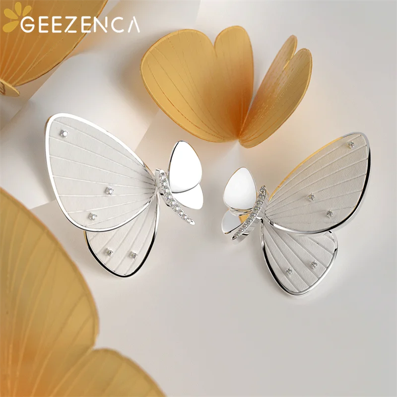 Серьги-гвоздики GEEZENCA из серебра 925