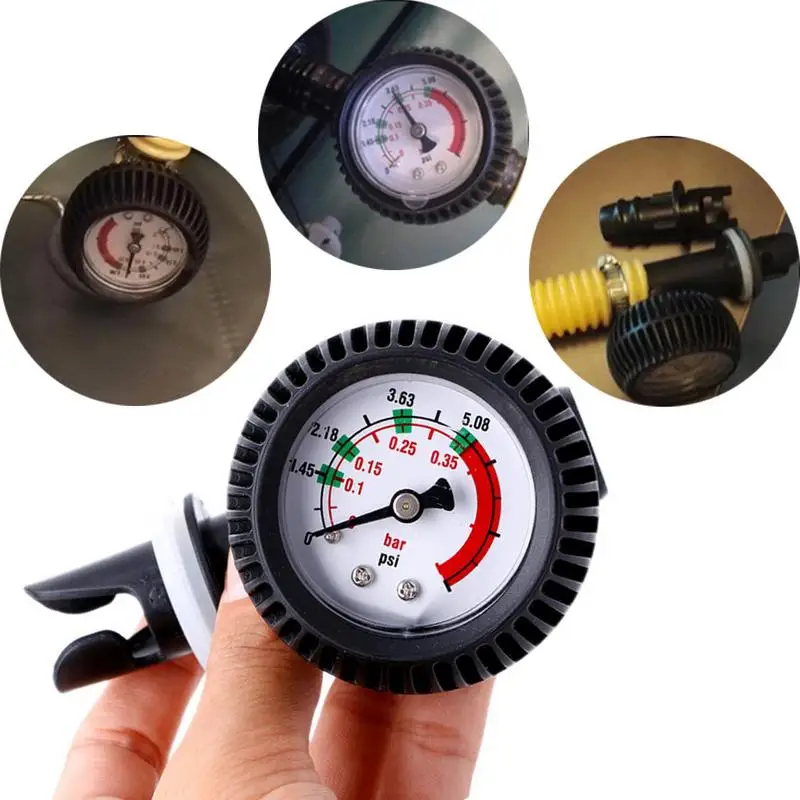 

Air Pressure Gauge Barometer For Inflatable Boat Inflatable Boat Kayak Testing Pneumatic Valve Connector Inflation Monitoring
