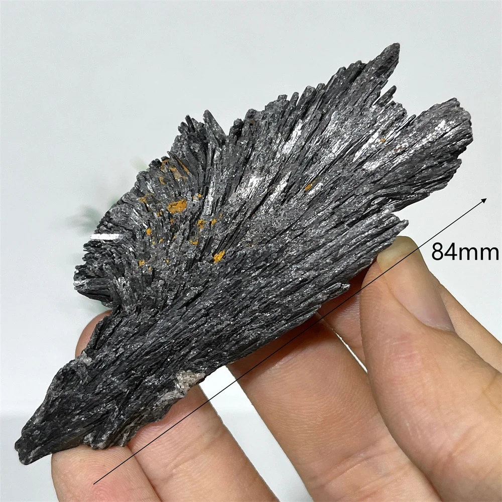 Черный турмалин перо образец Сырье камень кварц драгоценный натуральный