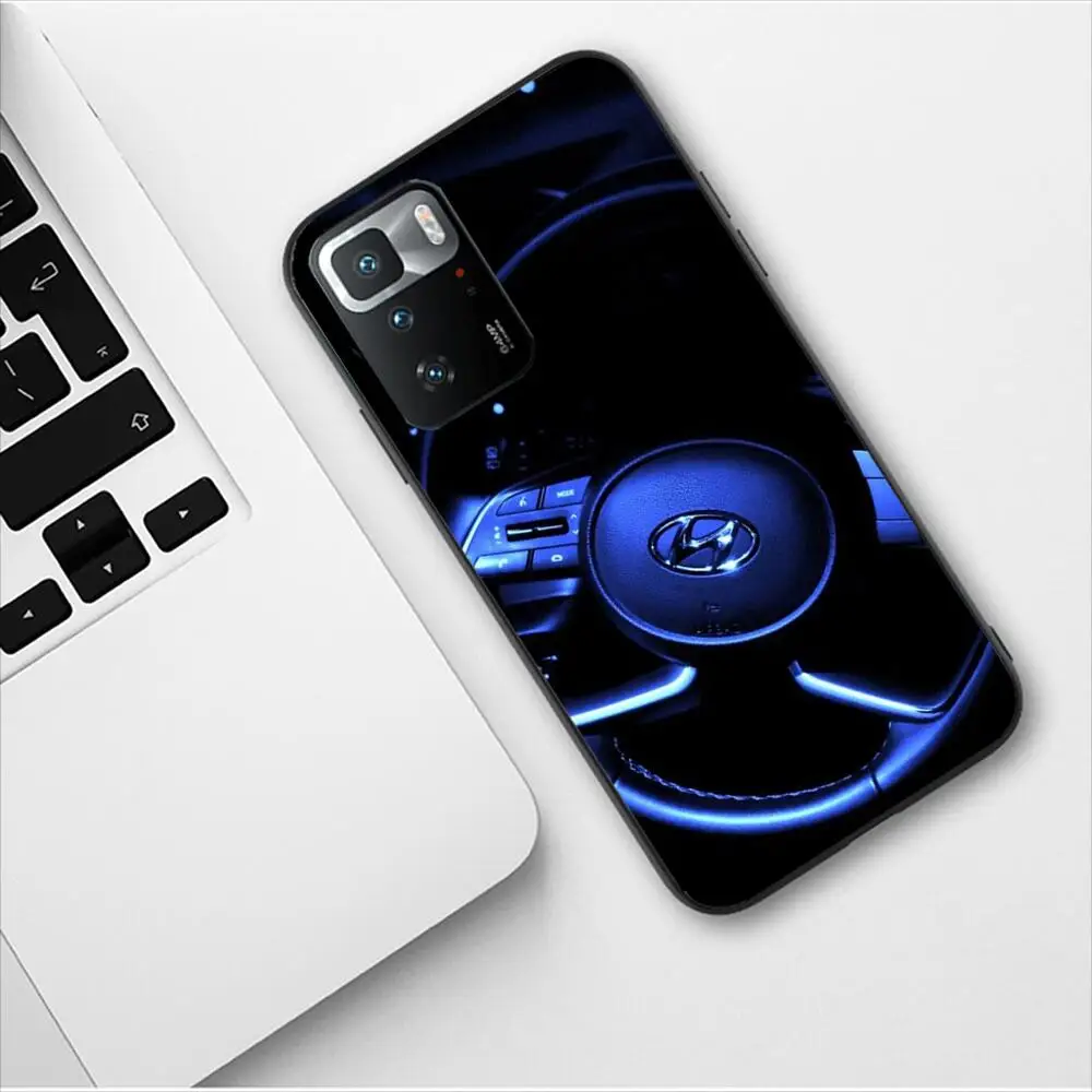 Hyundai Luxury Car Logo Phone Case For Redmi 9 9A 7A 10 8A 10A 8 Note 11 10S 7 11S Plus POCO X3 Pro Luxury Design Fashion Cover