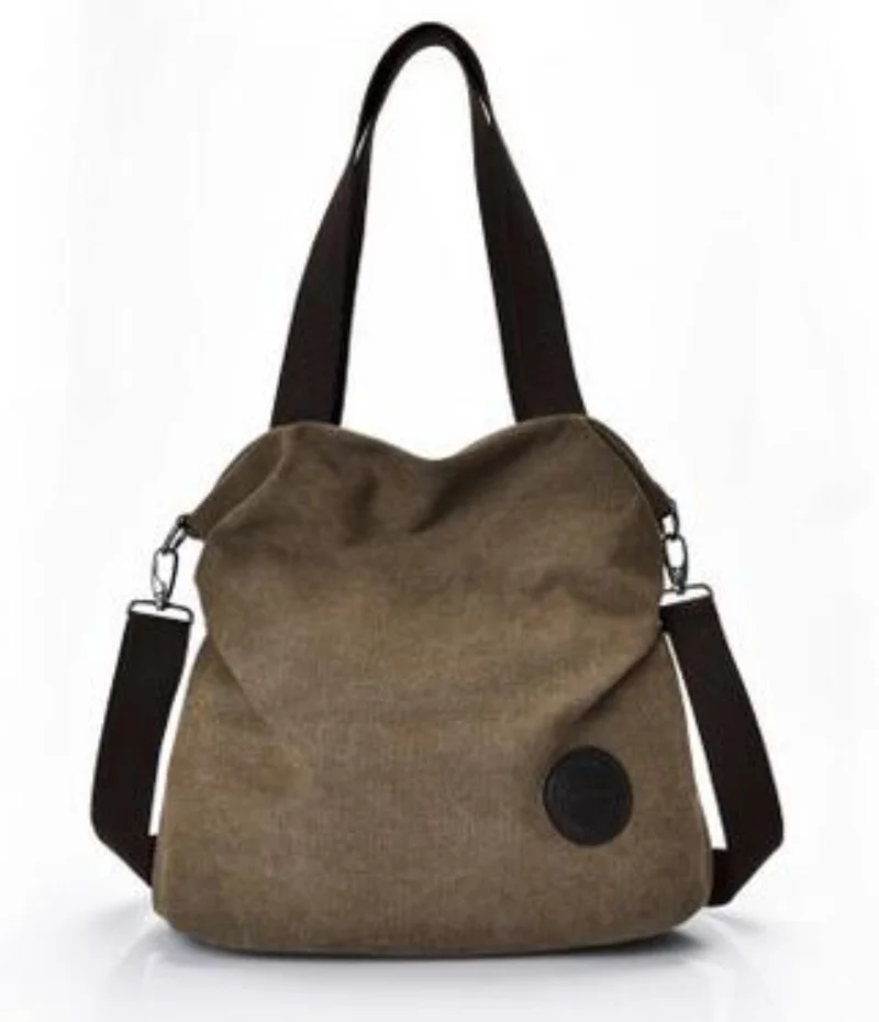 

European and American casual handbags simple art canvas portable shoulder Messenger bag