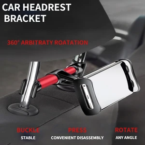 Car Back Seat Phone Holder 360 Degree Rotate Stand Auto Headrest Bracket For 4-11Inch iPhone iPad Mini Pro Car Accessories