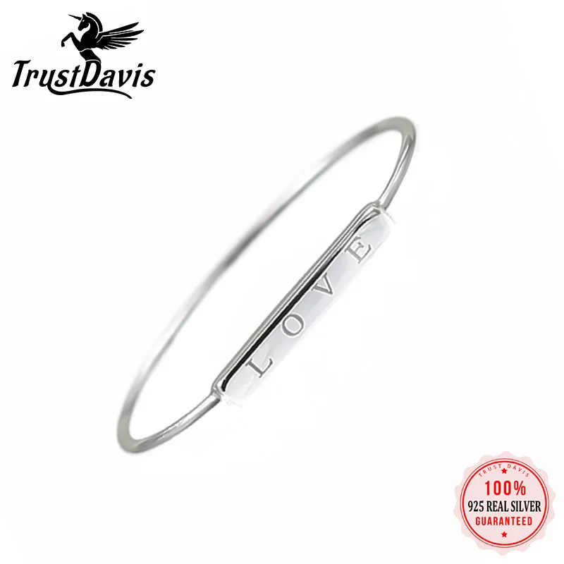 

TrustDavis Настоящее серебро 925 пробы, модное романтическое любовное кольцо на палец, размер 6 8 для женщин и мужчин, ювелирное изделие на свадьбу, ...