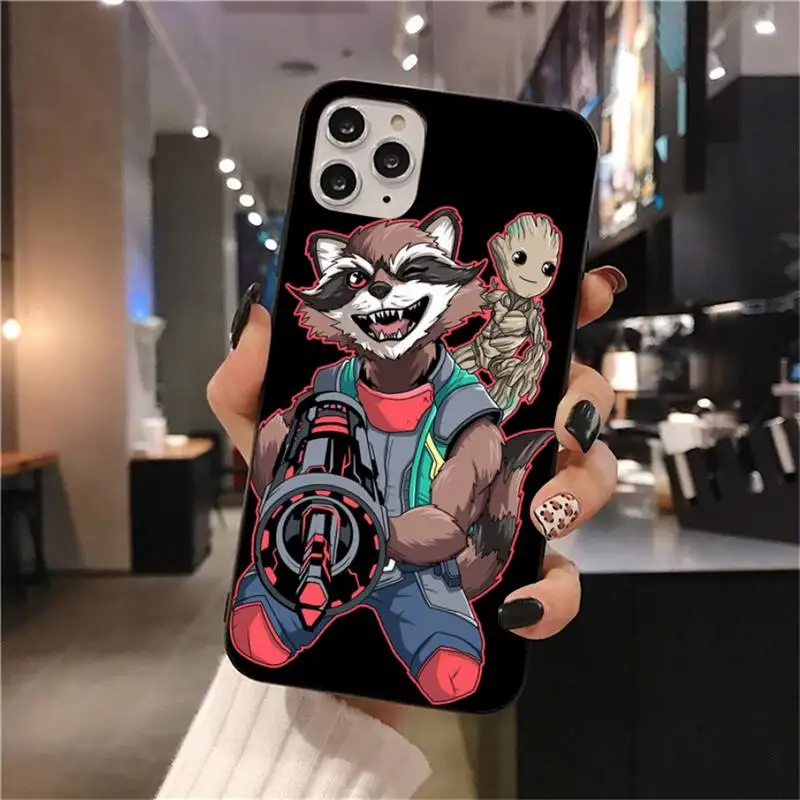 Чехол для телефона SNM с рисунком Марвел ракета енота Мстителей iphone 13 12 11 Pro Mini XS Max 8