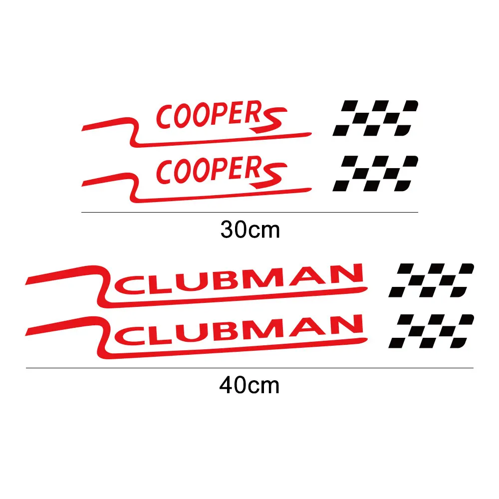 Наклейки на боковые двери автомобиля 2 шт. спортивные наклейки для мини-John Cooper R55