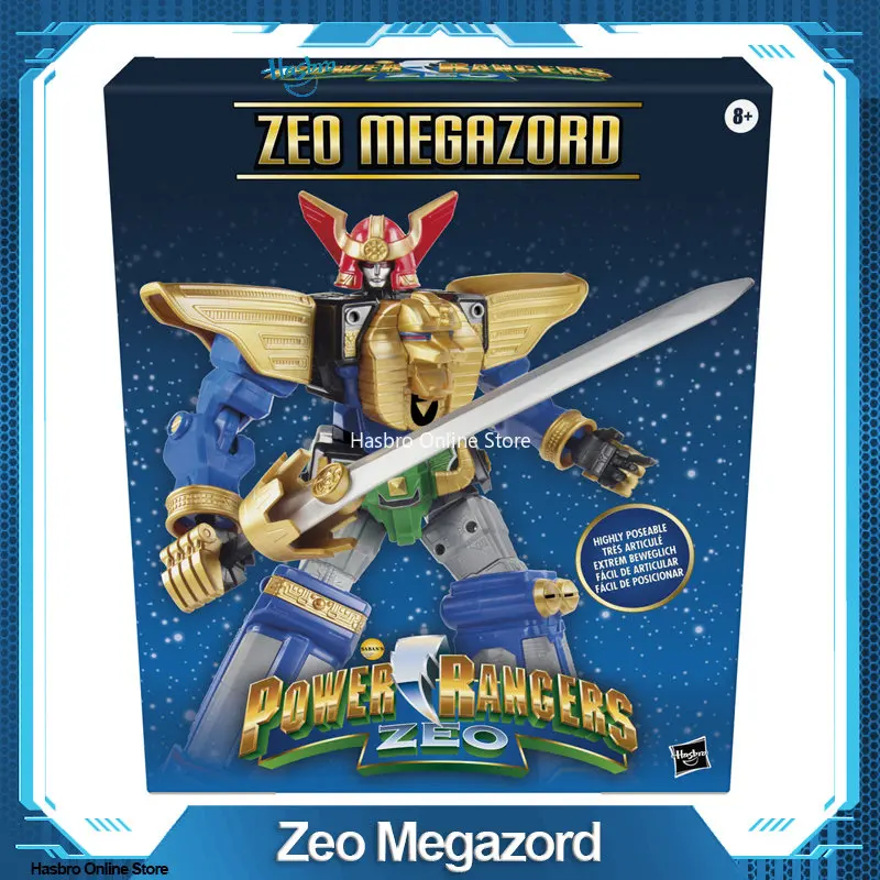 Hasbro Power Rangers Zeo Megazord 12-inch Collectible Action Figure Highly Posable Toy with Multiple Helmets & Accessories E8164