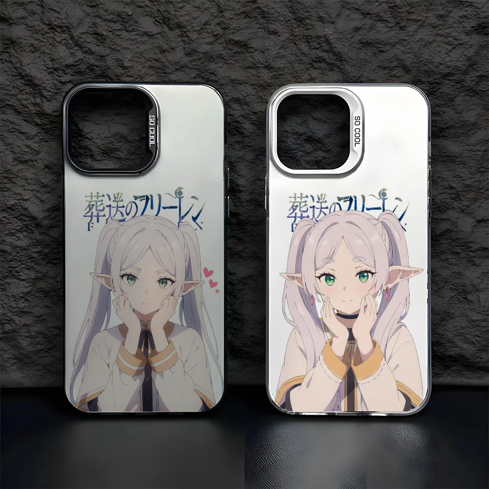 Чехол для телефона Cartoon S-SousouS F-Frieren IPhone 16 15 14 13 12 11 Pro Max черный матовый многоцветный