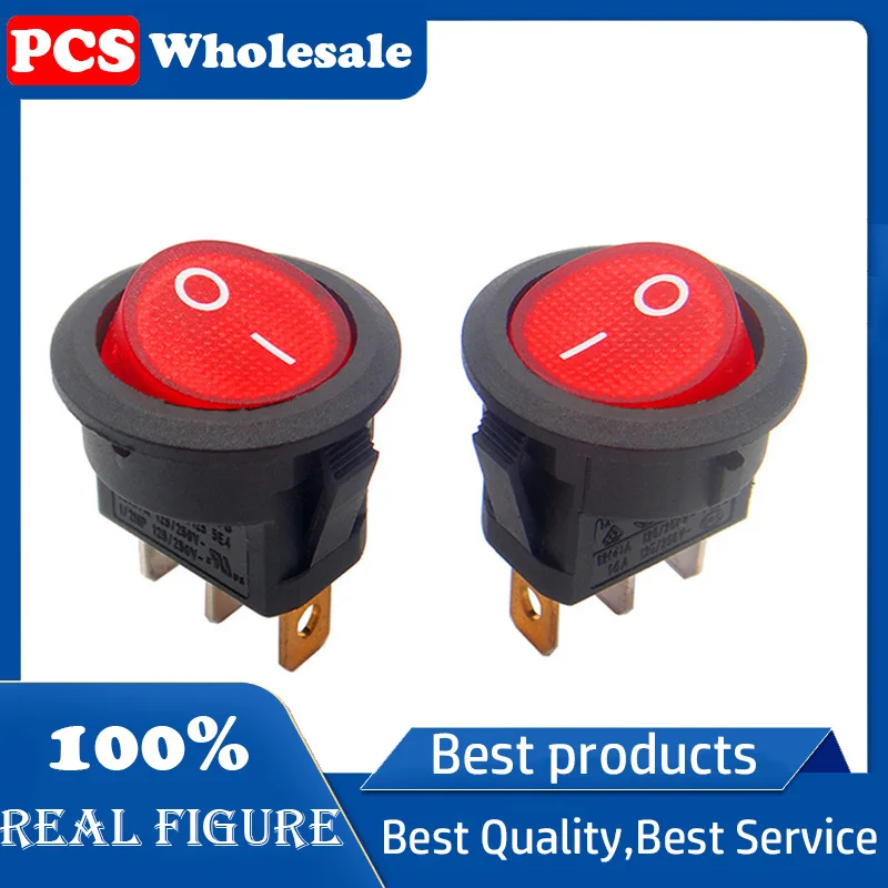 16 мм 2-контактный 2-позиционный ON-OFF SPST Круглый клавишный переключатель 3A/250V 6A/125V AC