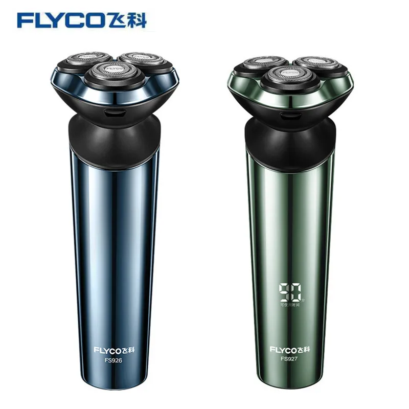 Enlarge FLYCO Men's Electric Shaver Razor Smart Sensor For Men Dry Wet Beard Trimmer type c Rechargeable Shaving Machine Razor Man IPX7