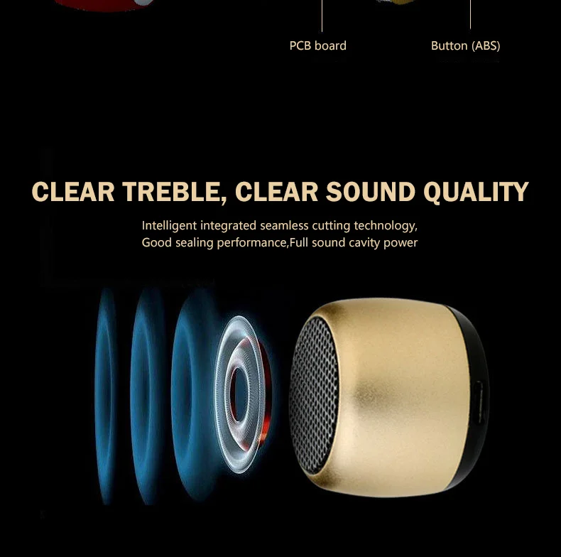 Лидер продаж миниатюрный металлический Bluetooth-динамик Nieuwe Hifi Tws супер маленький