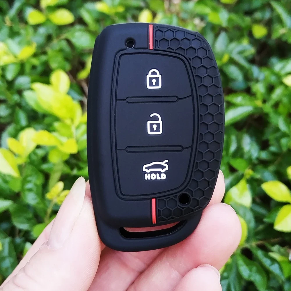For Hyundai Creta Ix35 Ix45 I10 I30 I40 Tucson Santa Fe Rena Sonata Elantra Silicone Car Smart Key Case Cover Accessories