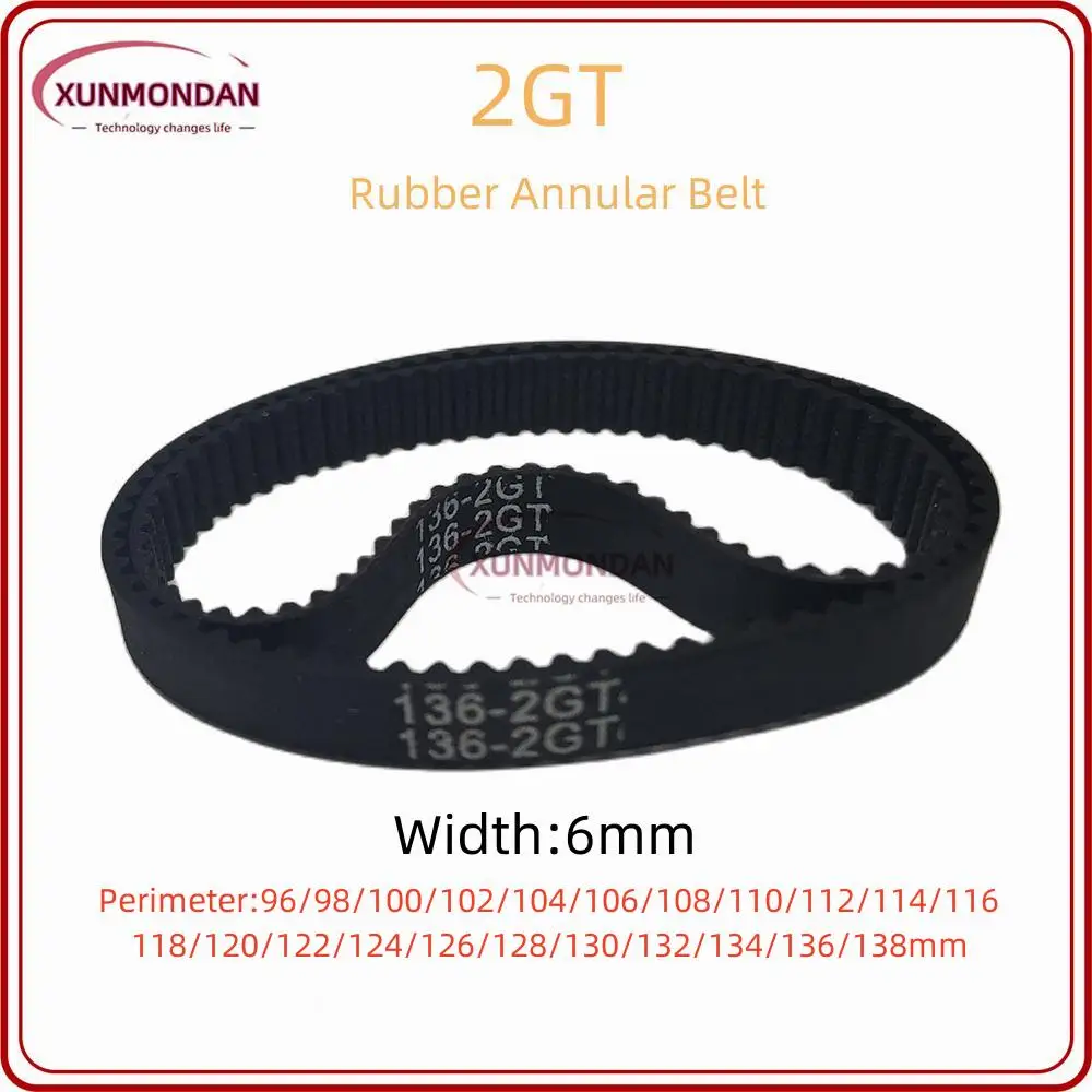 

Xunmondan 2GT/GT2 Timing Belt 96/98/100/102/104/106/108/110/112/114/118/120/122/124/126/128/130/132/134/136/138 Belt Width 6mm