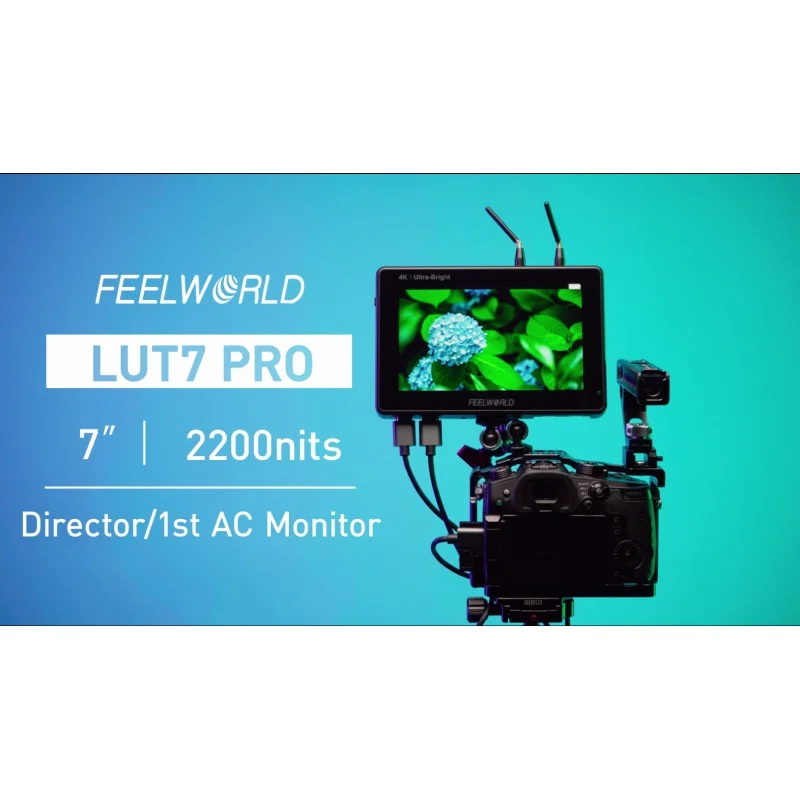 

7-дюймовый сенсорный экран 2200nits 3DLUT, DSLR-камера, полевой режиссер, монитор переменного тока с установочным комплектом внешнего источника пита...