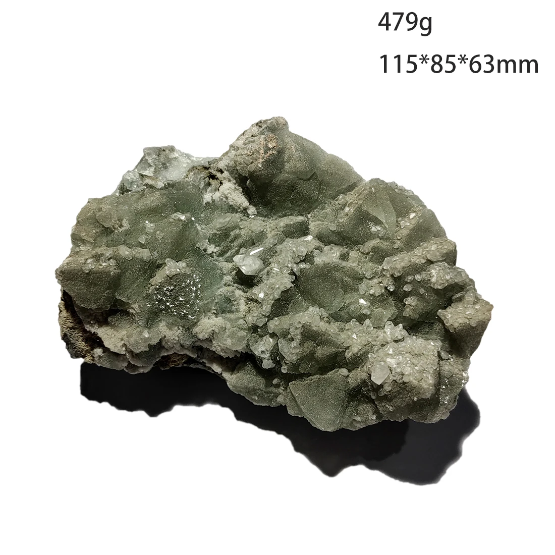 

C3-7B 100% Natural Green Fluorite Cluster Quartz Mineral Crystal Specimen Fujian Province China