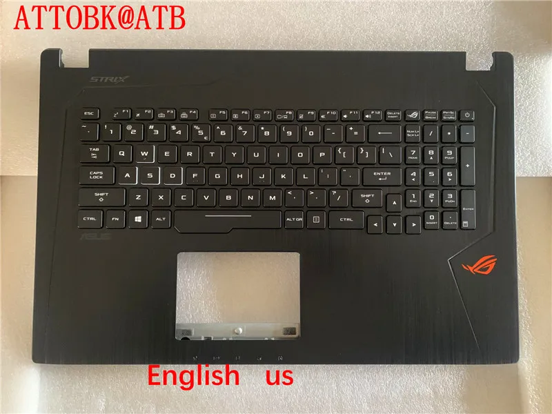 Фото Новая русская/английская клавиатура для ноутбука Asus GL753 GL753VD GL753VE FX753 FX753VD с подсветкой и крышкой C №5