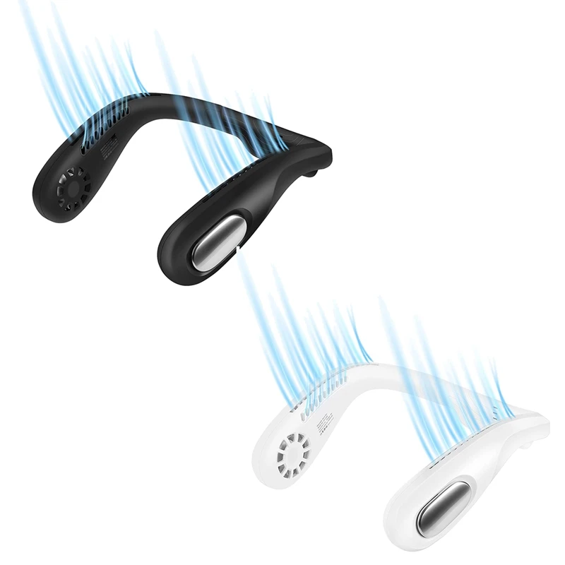 

Portable Neck Fan, 2000Mah Neck Fan,Rechargeable Personal Fan,Back With Wind Hands Free Bladeless Neck Fan