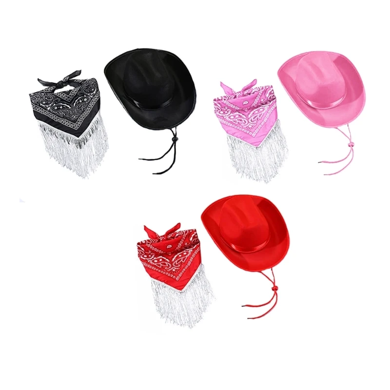 

Комплект банданов cowboyhat, бандана cowgirlgirl, шапка-хомут, головной убор для девичника, шапка для девичника, шляпа-хомут для свадебвечерние