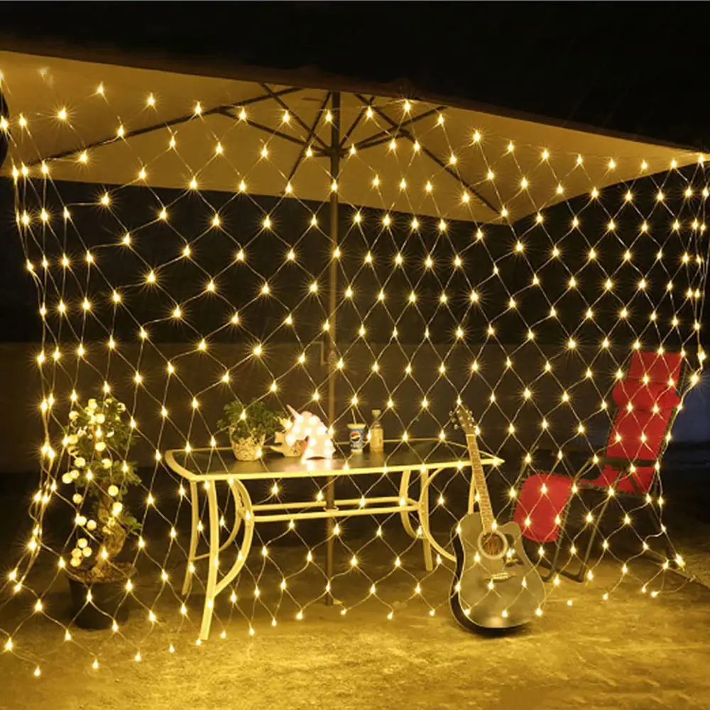 

4mx6M 1.5MX1.5M 2x3M Christmas Garlands LED String Christmas Net Lights Fairy Xmas Party Garden Wedding Decoration Curtain Light