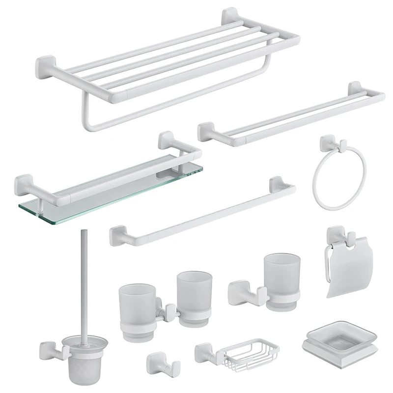 Настенная фурнитура для ванной комнаты из нержавеющей стали белая вешалка