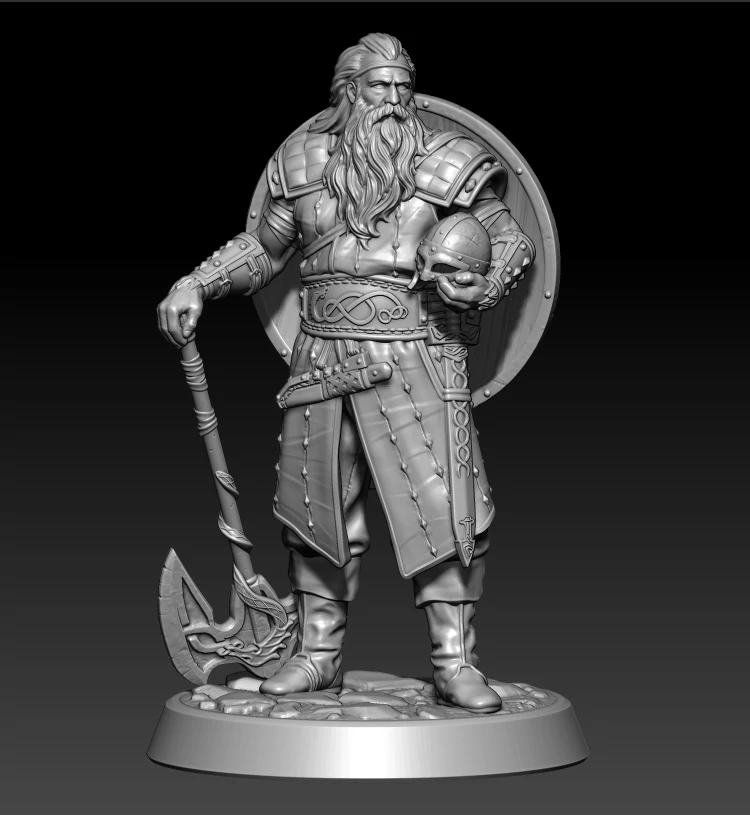 

1/24 75mm 1/18 100mm Resin Model Kits Viking Warrior Figure Unpainted No Color RW-512