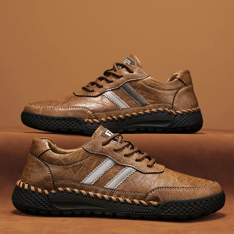 Модная брендовая мужская обувь летние и осенние дышащие спортивные черные