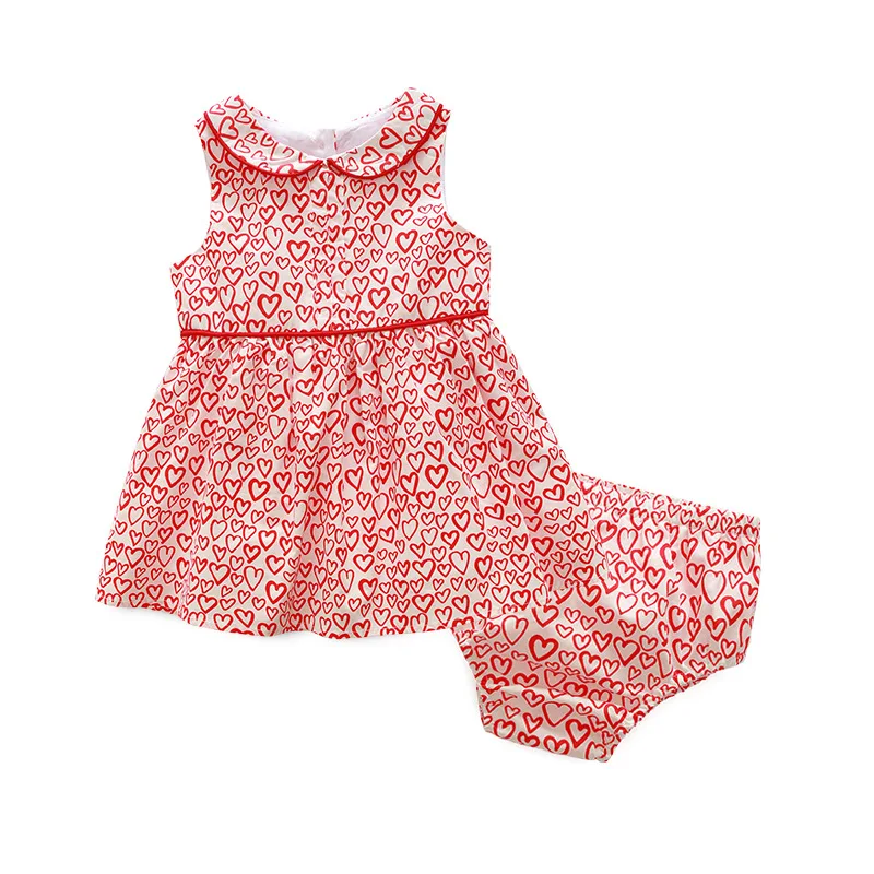 

Summer Two Piece Set Children's Clothing Infant Sleeveless Slip Dress Panties Sets Casual Cartoon Outing Baby Girl Clothes