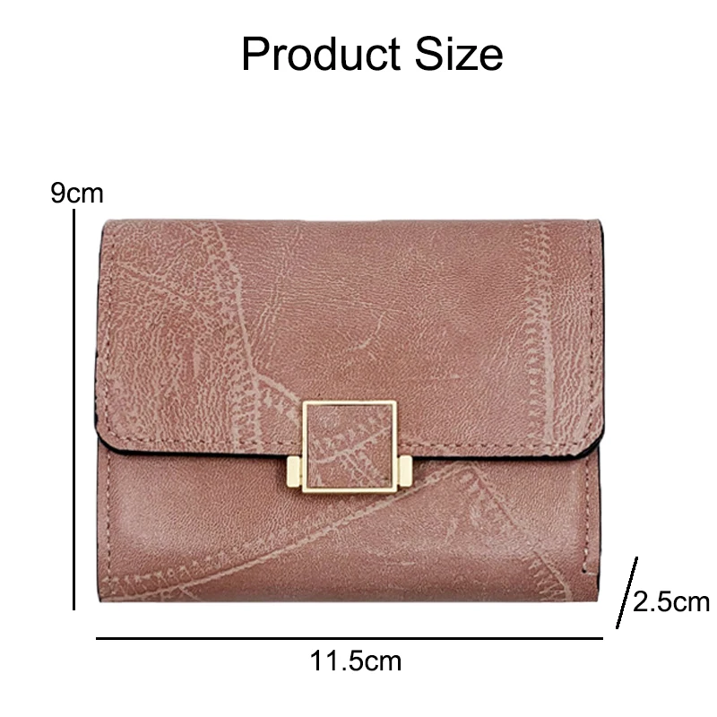 New PU Leather Wallets for Women Short Purses Female Plaid Purses Card Holder Wallet Fashion Woman Small Photo Wallet Clutch Bag