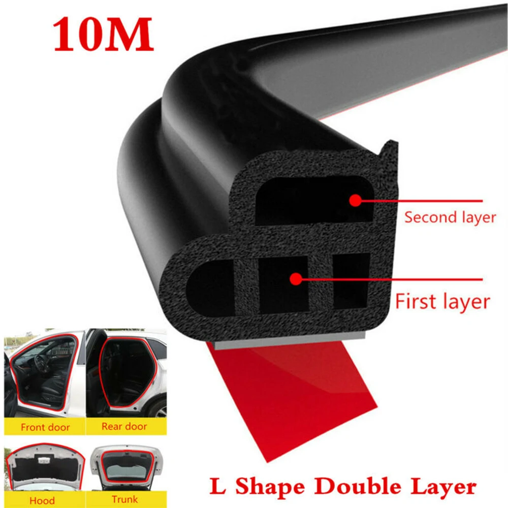 

Universal Sealing Strip Accessories Car Edge Front EPDM Rubber L-Shaped