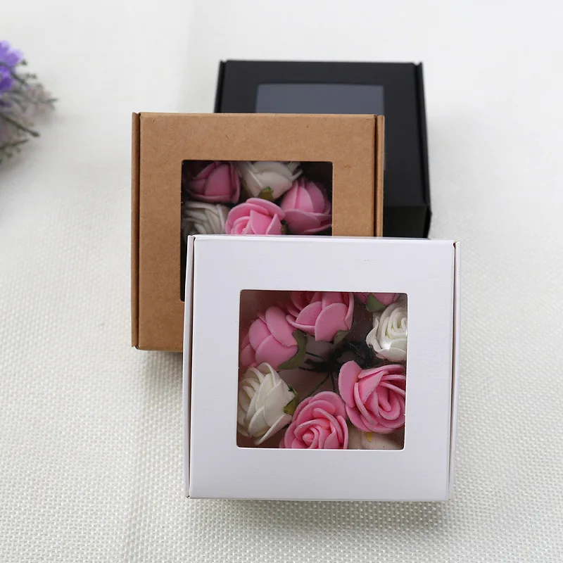 

50pcs Kraft Paper Candy Box Handmade DIY Soap Jewelry Gift Storage Packaging Bag Home Christmas Party Favor Wedding Decoration