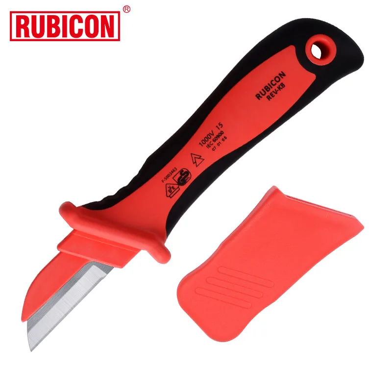 1000V Insulated Electrician Knife VDE High Voltage Resistance Cable Stripping Knife Straight Fixed Blade Wire Stripper Wire Peel