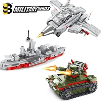 bibilock 100pcs military series fighter battleship tank model building blocks assemble bricks funny toys for kisd boy children