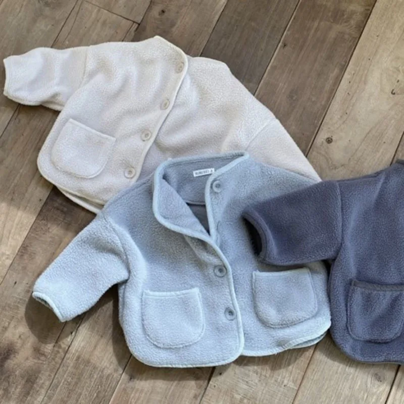 

Infant children's clothing autumn and winter coat children's polar fleece half turtleneck windproof warm foreign style coat