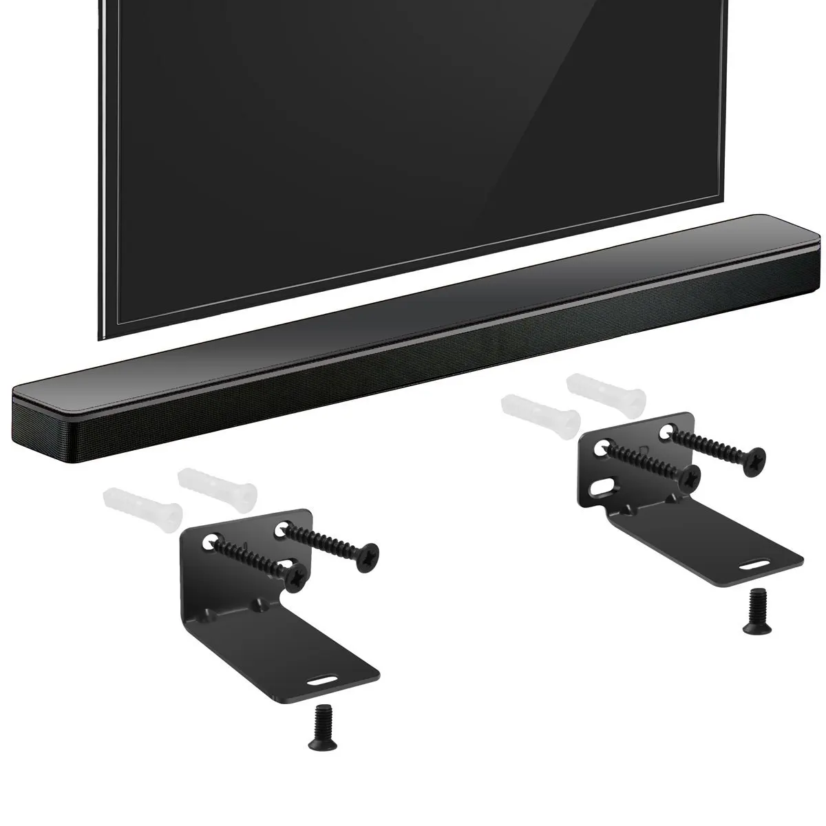 Metal Speaker Stand Wall Mount Kit Mounting Brackets for Bose WB-300 Sound Touch 300 Soundbar , Soundbar 500 Soundbar 700/900