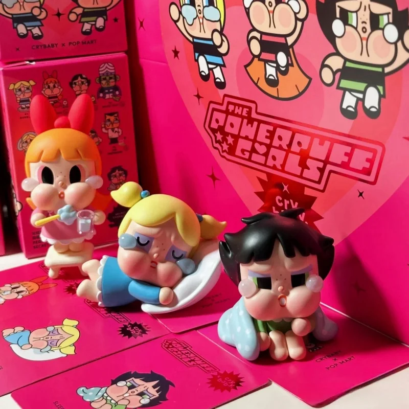 Новый Crybaby слепая коробка Powerpuff Girls Blossom Bubbles Buttercup Mysterious Surprise Фигурка ПВХ Модель