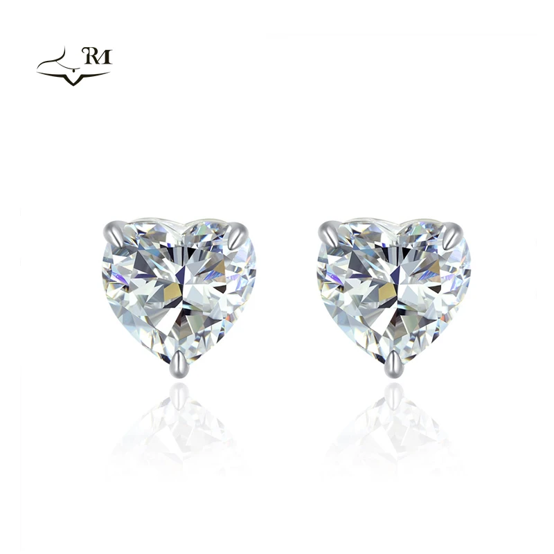 

Luxury Fashion Stud Earrings Zircon Gemstone for Women Top Quality 100% 925 Sterling Silver Sparkling Wedding Jewelry Gift 2022