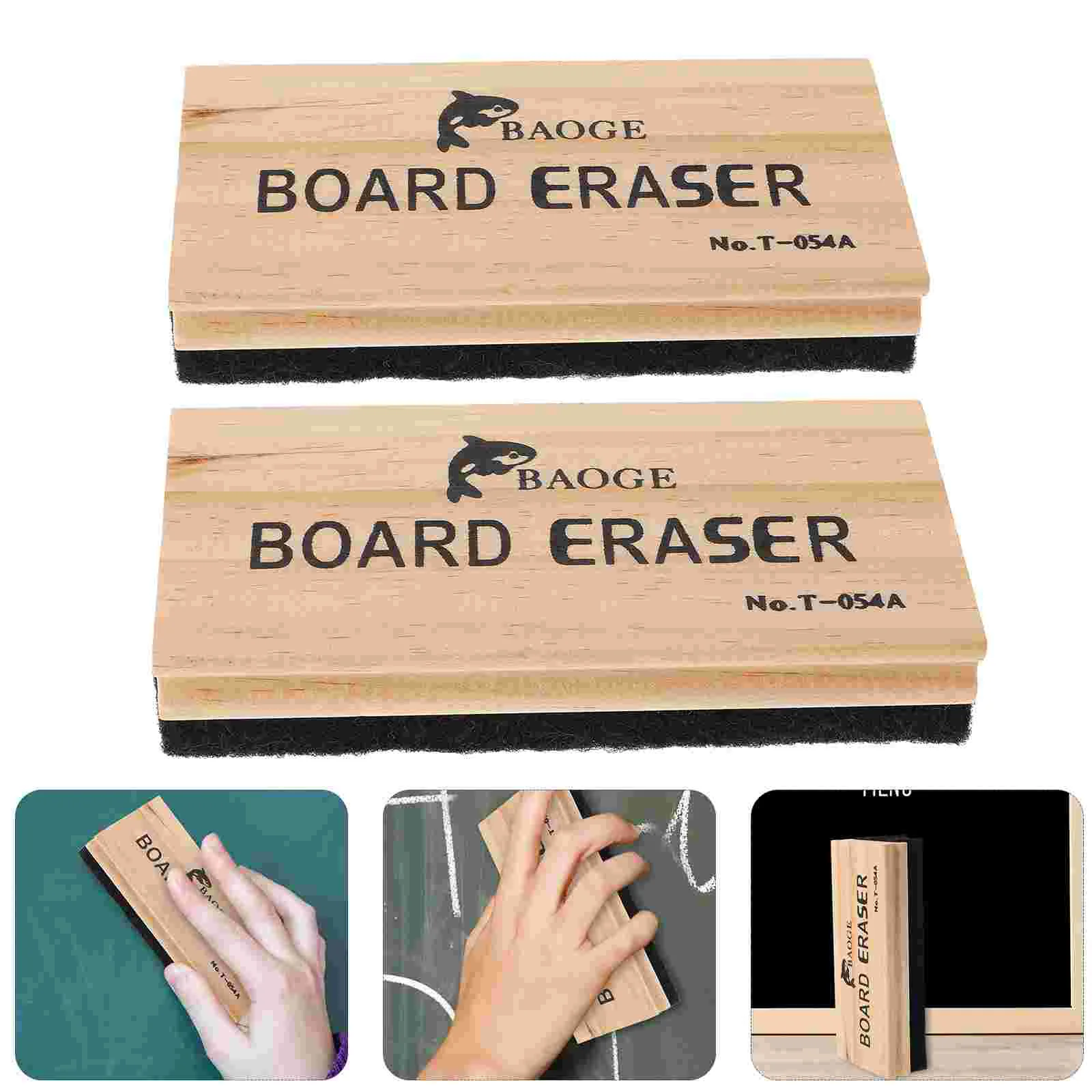 

2pcs Chalkboard Eraser Wood Chalkboard Eraser Blackboard Whiteboard Chalk Eraser Office School Marker pen set Erasable felt