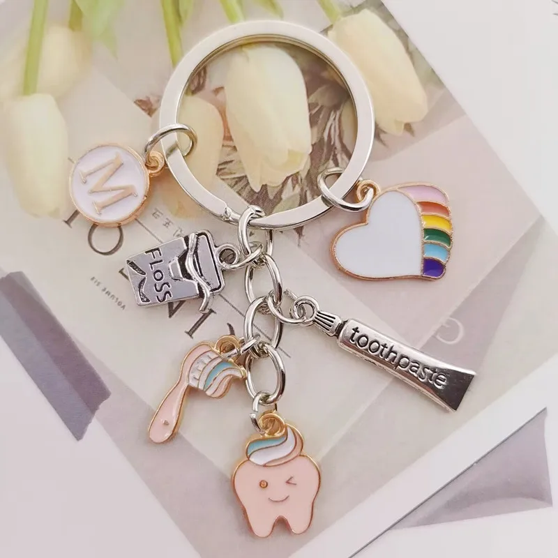 Новинка модная эмалированная зубная щетка паста брелок стоматологический