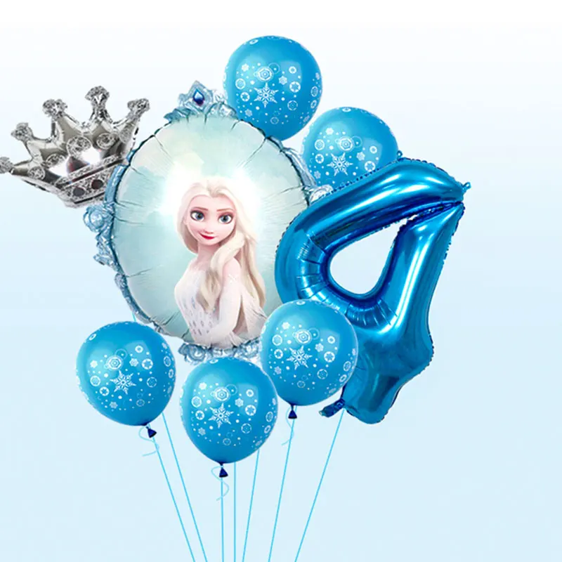 1 סט דיסני קפוא אלזה אולף רדיד בלוני ילדה מסיבת יום הולדת הליום Globos קישוטי תינוק מקלחת ילדים Cartoon קרח מלכת צעצועים