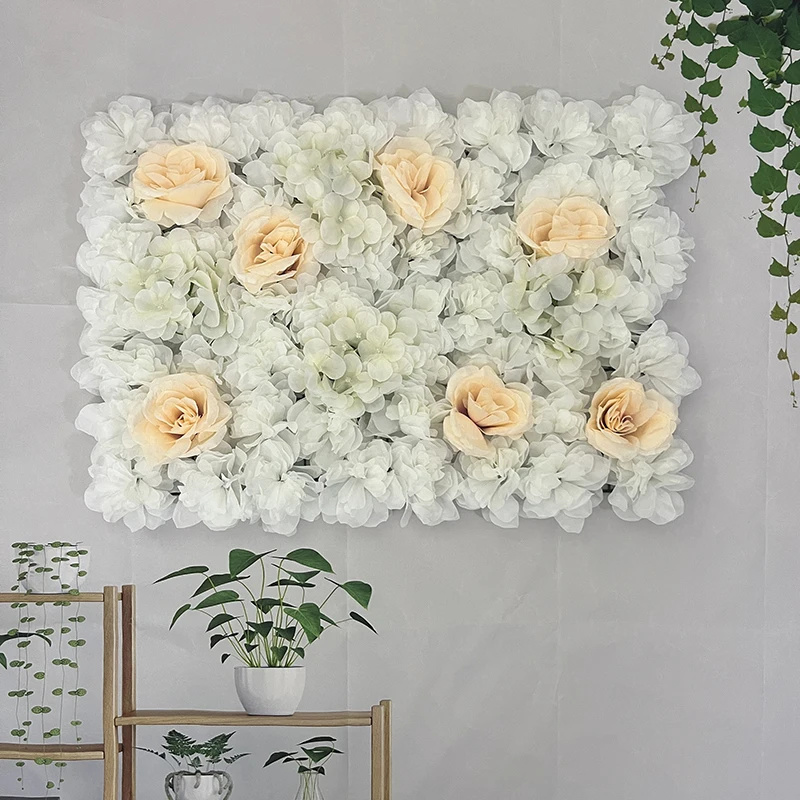 

40x60cm Artificial Flower Wall 3D Background Wall Decoration Rose Window Party Home Flower Wall Large Wedding Flower Wall