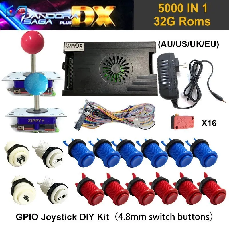 Pandora SAGA Box DX Plus Family Version DIY Kit 5000 In 1 Zippy Joystick Power Supply For Bartop Machine Cabinet