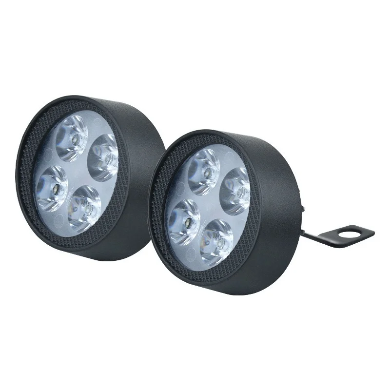 

1pair Motorcycle Headlight Motorbike Mirror Mount Driving Headlamp Spotlight Assist Head Spot Fog Lamp Moto Side Mirror Light