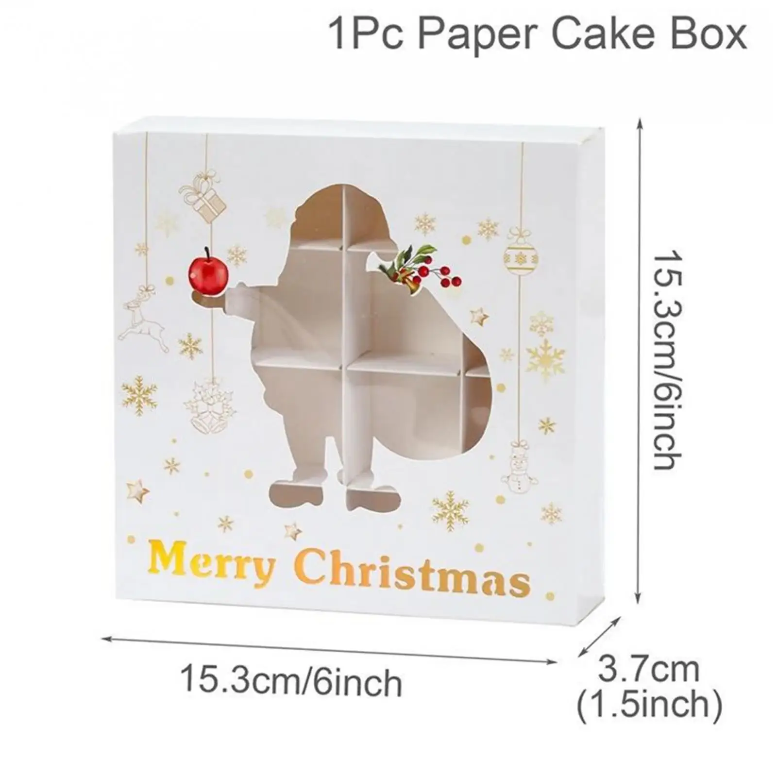 Christmas Candy Box Cookie Gift Basket with Clear Window Decorative Treat Bakery for Graduations Party Favor Candies